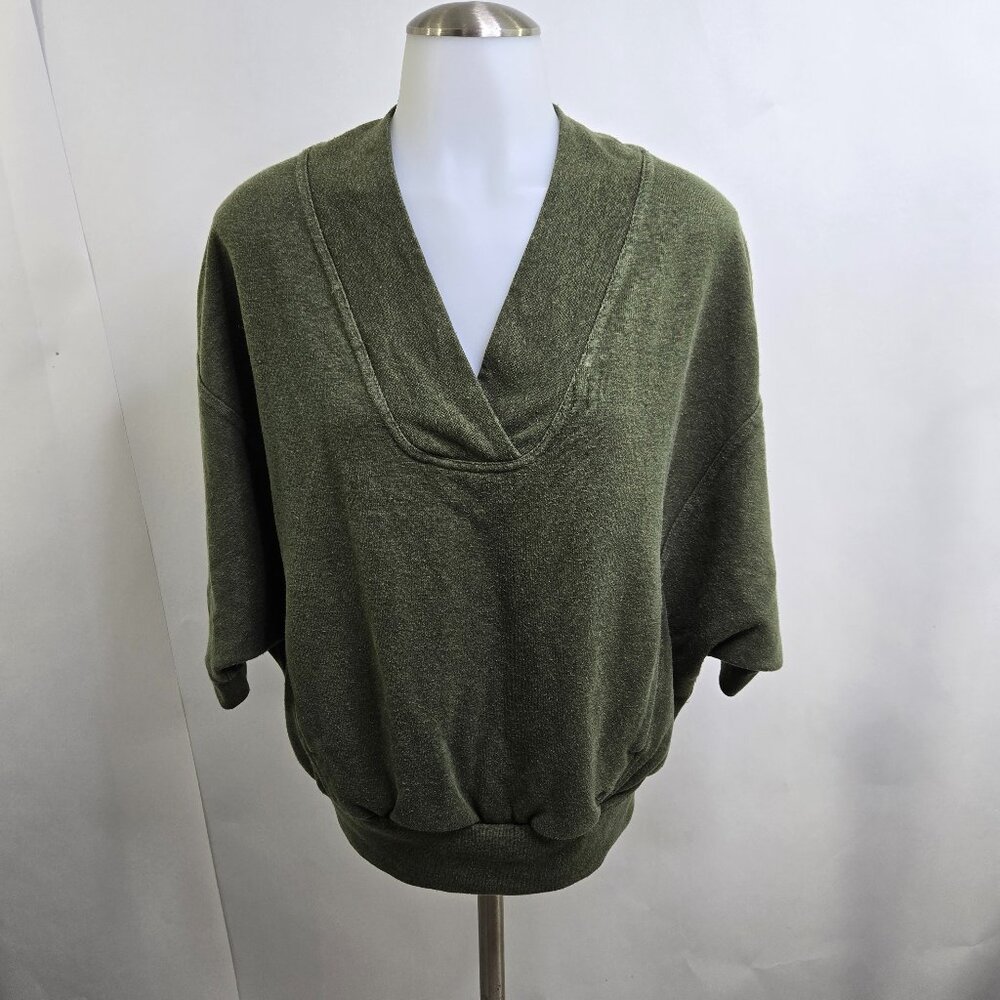 Prana Cozy Up V-Neck Pullover 3/4 Sleeve Sweatshirt
